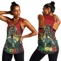 Senegal AFCON 2022 Champions Women's Racerback Tank Teranga Lions - Wonder Print Shop