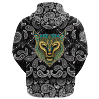 Viking Hoodie Wolf Ethnic Style with Bandana Paisley Style RLT12 - Wonder Print Shop