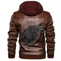 Viking Wolf Fenrir To Old Norse Mythology On White Leather Jacket RLT12 - Wonder Print Shop