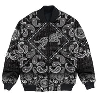 Viking Bomber Jacket Wolf Tattoo In Traditional Celtic Style with Bandana Paisley Style RLT12 - Wonder Print Shop