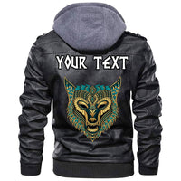 (Custom) Wonder Print Shop - Wolf Ethnic Style Leather Jacket RLT12 - Wonder Print Shop