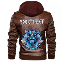 (Custom) Wonder Print Shop - Wolf Head Leather Jacket RLT12 - Wonder Print Shop