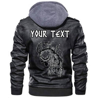 (Custom) Wonder Print Shop - Wolf and Moon Leather Jacket RLT12 - Wonder Print Shop