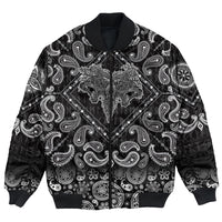 Viking Bomber Jacket Wolfs with Bandana Paisley Style RLT12 - Wonder Print Shop
