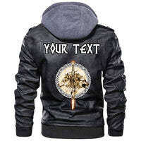 (Custom) Wonder Print Shop - Wolfs and Sword Leather Jacket RLT12 - Wonder Print Shop