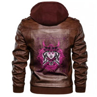 Viking Woman Pink Head Leather Jacket RLT12 - Wonder Print Shop