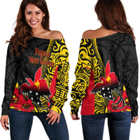 Papua New Guinea Women Off Shoulder Sweater Vibe Style LT6 - Wonder Print Shop