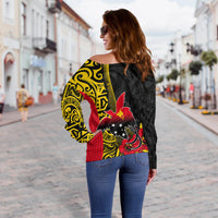 Papua New Guinea Women Off Shoulder Sweater Vibe Style LT6 - Wonder Print Shop