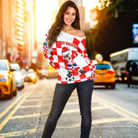 Croatia Christmas Santa Claus Dabbing Off Shoulder Sweater Replica Football Jersey LT6 - Wonder Print Shop
