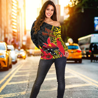 Papua New Guinea Women Off Shoulder Sweater Vibe Style LT6 - Wonder Print Shop
