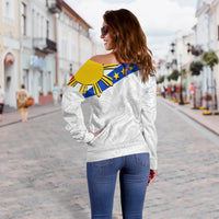 Pilipinas Off Shoulder Sweater Simple Style- White LT6 - Wonder Print Shop