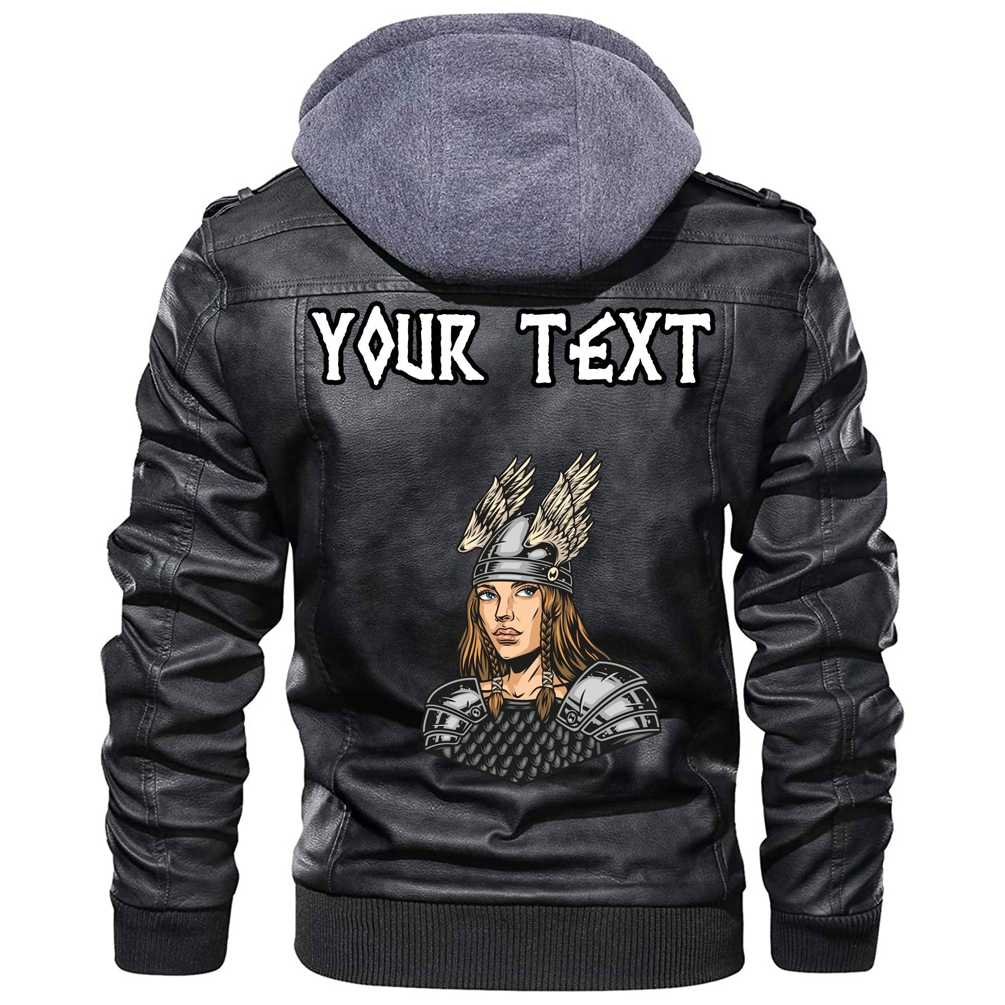 custom-wonder-print-shop-woman-in-metal-armor-and-helmet-leather-jacket
