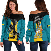 Bahamas Emancipation Day Women's Off Shoulder Sweater Freedom LT6 - Wonder Print Shop