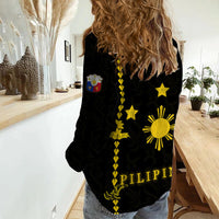 Philippines Women Casual Shirt Pechera With Side Barong Patterns - Wonder Print Shop