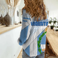 Argentina Champions World Cup 2022 Women Casual Shirt La Albiceleste Sol de Mayo - Wonder Print Shop