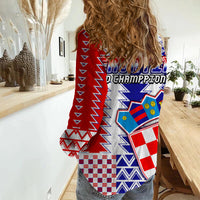 Croatia Football Sport Style Women Casual Shirt - Wonder Print Shop