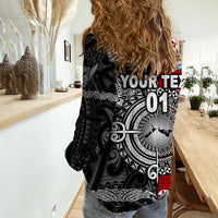 (Custom Personalised) Mate Ma'a Tonga Ngatu And New Zealand Maori All Black Aboriginal Woman Casual Shirt Rugby Together LT8 - Wonder Print Shop