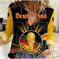 Germany Football Black Eagle Jersey Deutschland Champion Women Casual Shirt - Wonder Print Shop