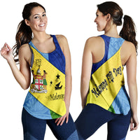 Malampa Fiji Day Women Racerback Tank Polynesian Line Arty Style - Wonder Print Shop