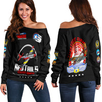 Tuskegee Airmens Red Tails African American Heros Women Off Shoulder Sweater - LT2 - Wonder Print Shop