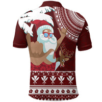 Tropical Christmas Tanned Santa Claus Hawaii Polo Shirt - Wonder Print Shop