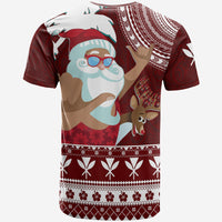 Tropical Christmas Tanned Santa Claus Hawaii Pattern T Shirt - Wonder Print Shop