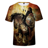 Riding Horse Native American 3D T Shirt LT10 - Wonder Print Shop