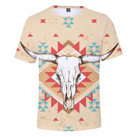 Native American Bison Head Symbol 3D T Shirt LT10 - Wonder Print Shop