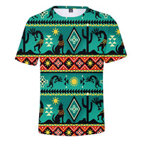 Kokopelli Myth Green Native American 3D Tshirt LT10 - Wonder Print Shop