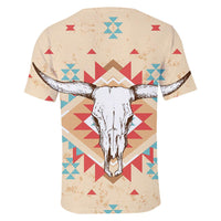 Native American Bison Head Symbol 3D T Shirt LT10 - Wonder Print Shop