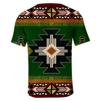 Turquoise Green Color Native American 3D T Shirt LT10 - Wonder Print Shop