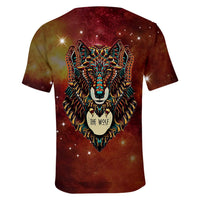 Wolf Native American Art 3D T Shirt LT10 - Wonder Print Shop