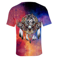 Wolf Dreamcacher Native American 3D T Shirt LT10 - Wonder Print Shop