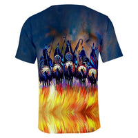 Full Color Horse Native American 3D Tshirt LT10 - Wonder Print Shop