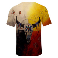 Native American 3D Bison Skull Native American 3D T Shirt LT10 - Wonder Print Shop