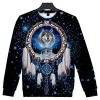 Galaxy Wolf Dream Native American 3D Sweatshirt LT10 - Wonder Print Shop