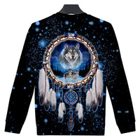 Galaxy Wolf Dream Native American 3D Sweatshirt LT10 - Wonder Print Shop