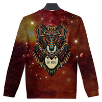 Wolf Native American Art Sweatshirt LT10 - Wonder Print Shop