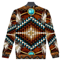 Naumaddic Arts Brown Native American 3D Sweatshirt LT10 - Wonder Print Shop