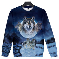 Wolves Native American 3D Sweatshirt LT10 - Wonder Print Shop