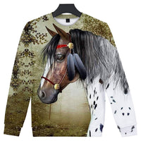 Warrior Horse Native American Sweatshirt LT10 - Wonder Print Shop