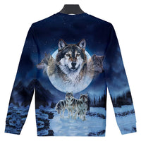 Wolves Native American 3D Sweatshirt LT10 - Wonder Print Shop