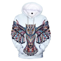 Owl Symbol Native American All Over Hoodie LT10 - Wonder Print Shop