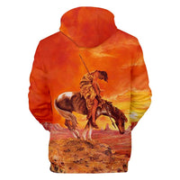 Native American Warrior All Over Hoodie LT10 - Wonder Print Shop