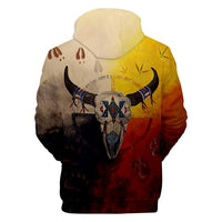 Native American 3D Bison Skull Unique All Over Hoodie LT10 - Wonder Print Shop