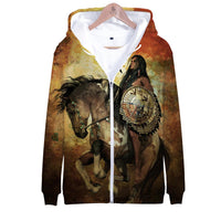 Warrior Riding Horse Native American All Over Hoodie LT10 - Wonder Print Shop