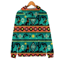 Kokopelli Myth Green Native American All Over Hoodie LT10 - Wonder Print Shop