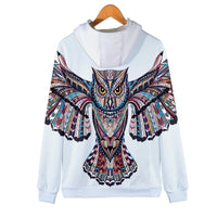 Owl Symbol Native American All Over Hoodie LT10 - Wonder Print Shop