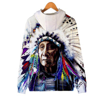 Pullover Chief Native American All Over Hoodie LT10 - Wonder Print Shop