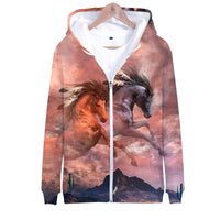 Running Horses Cloudy Native American All Over Hoodie LT10 - Wonder Print Shop